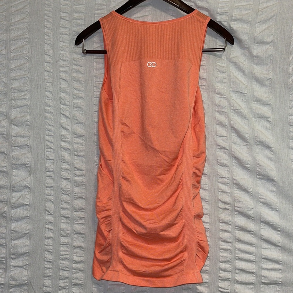 Calia Orange Ruched Tank - Picture 2 of 4